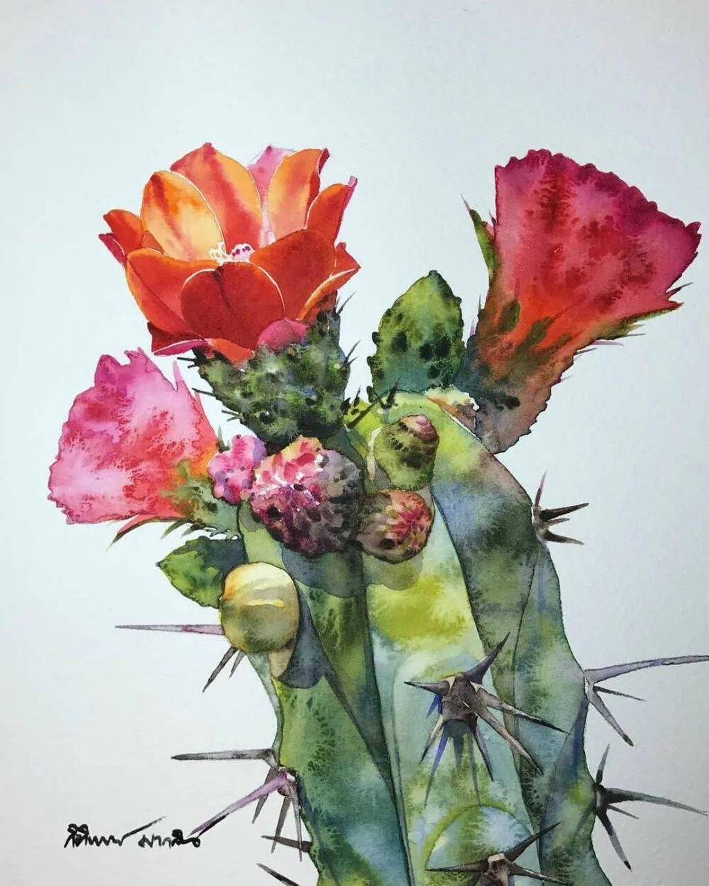 泰国水彩画家kitipong ti作品欣赏