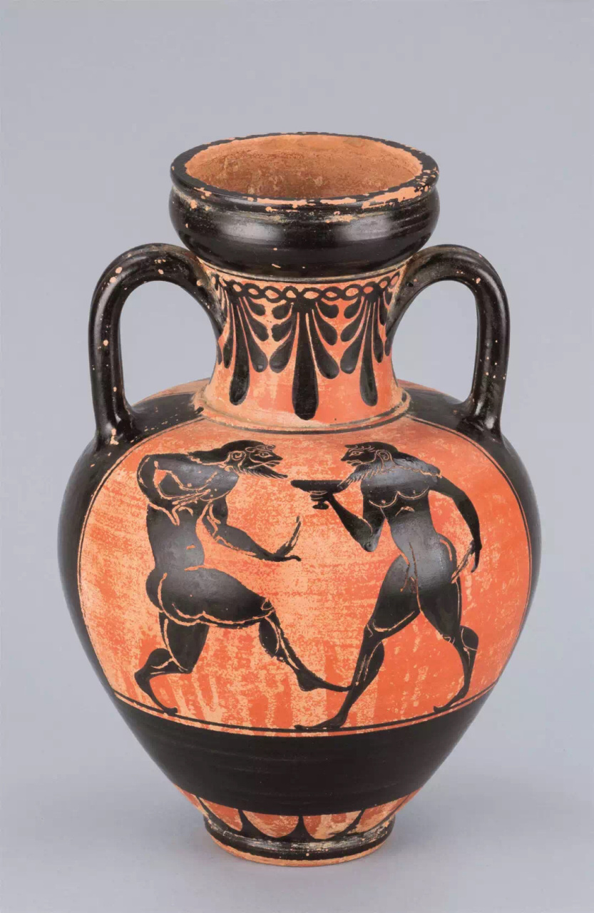 古希腊黑绘式陶器图片