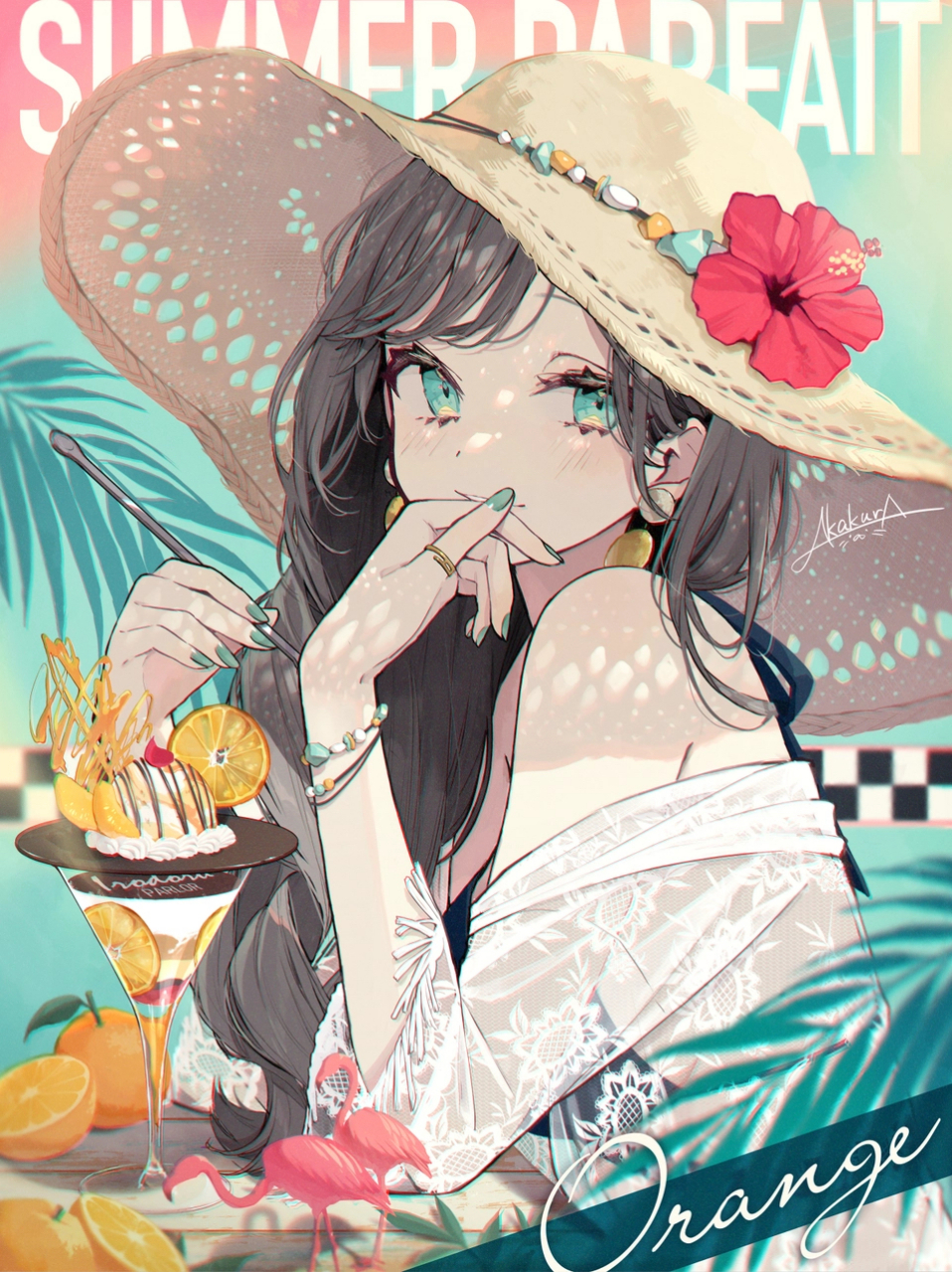 夏日柠檬茶少女