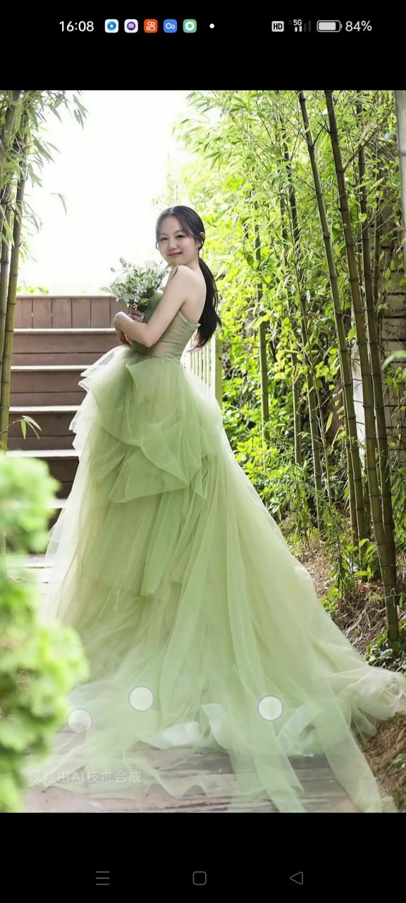 【图片】绝色美人的绿色婚纱,你见过吗?——陈晓丹#潮汕丹儿