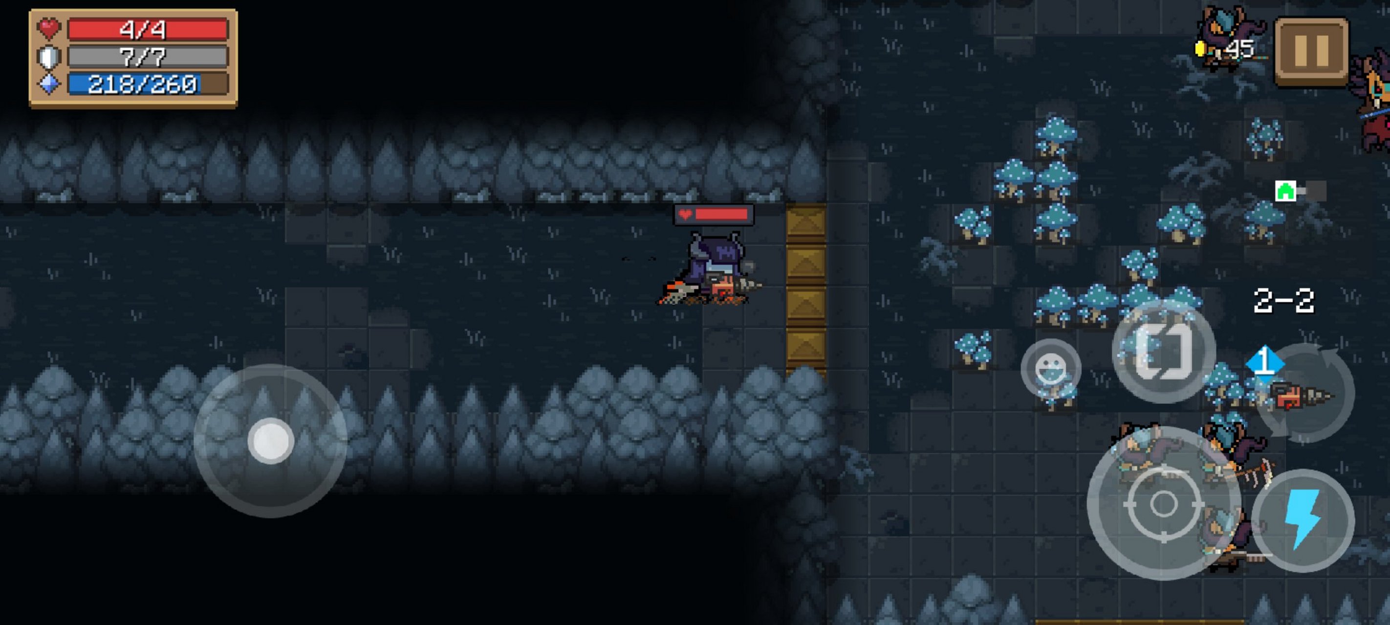 单机游戏# 元气骑士新地图沼泽地形,陷入沼泽之后速度会减慢,这救让