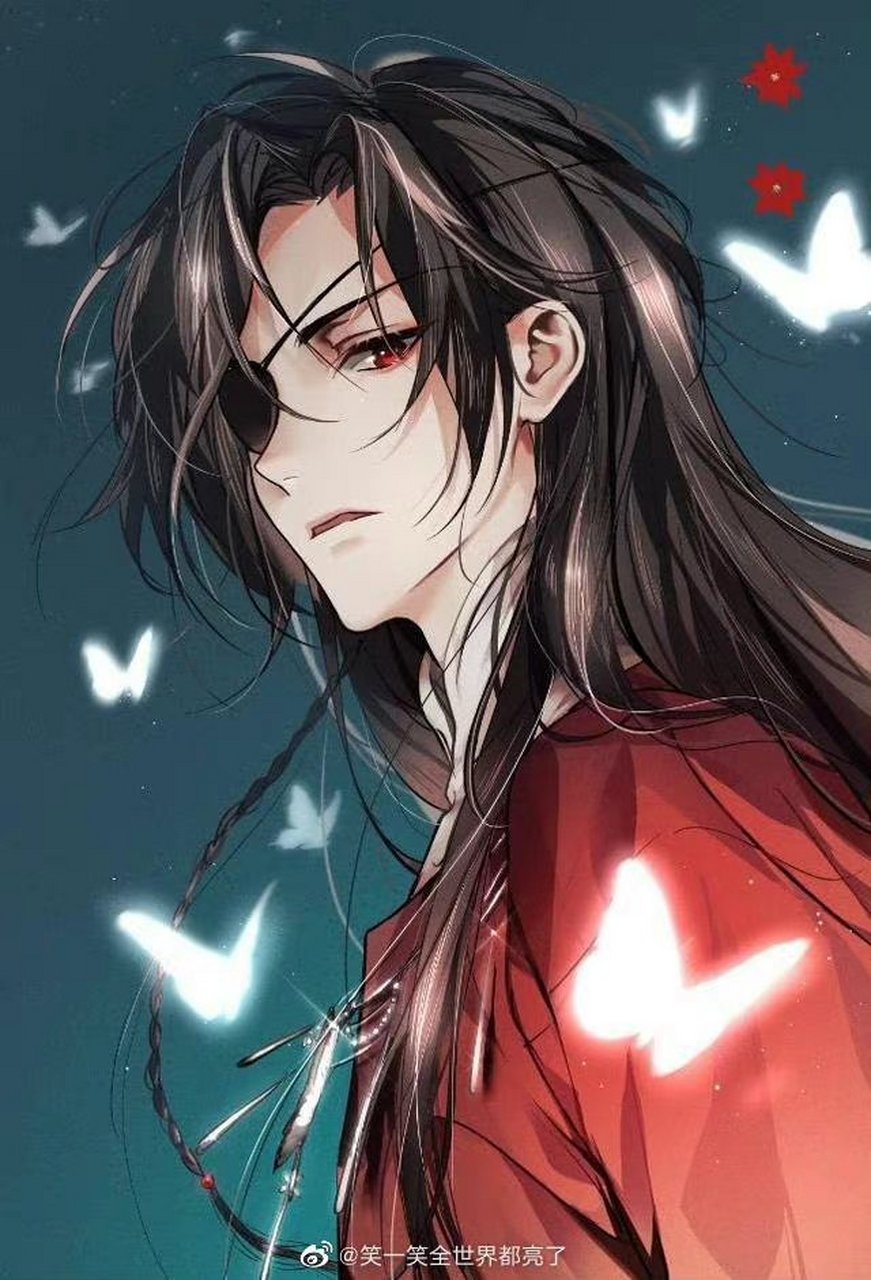 天官賜福# #花憐# 隨夜長升的三千明燈前,那人回頭望他,衣紅勝楓,膚