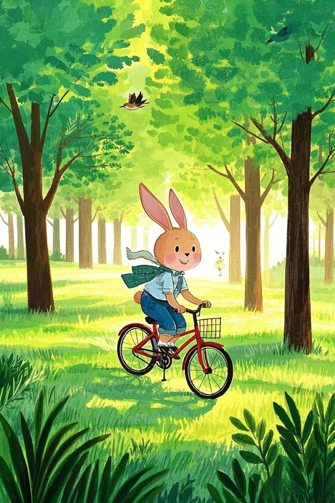 森林中快乐骑行♀的兔子#春日生活记录# #随手拍生活