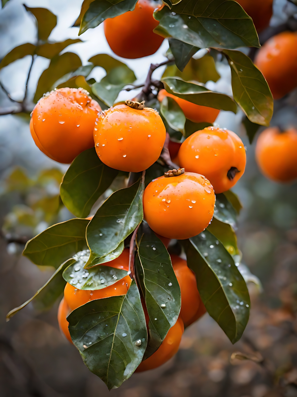 雪中红果,晶莹剔透.