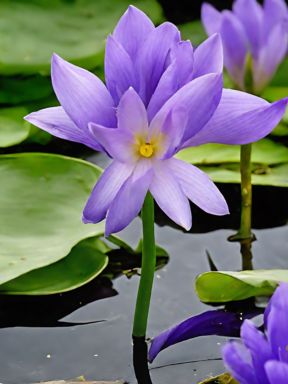 紫色的花朵在绿叶的衬托下,如梦似幻,美丽至极.