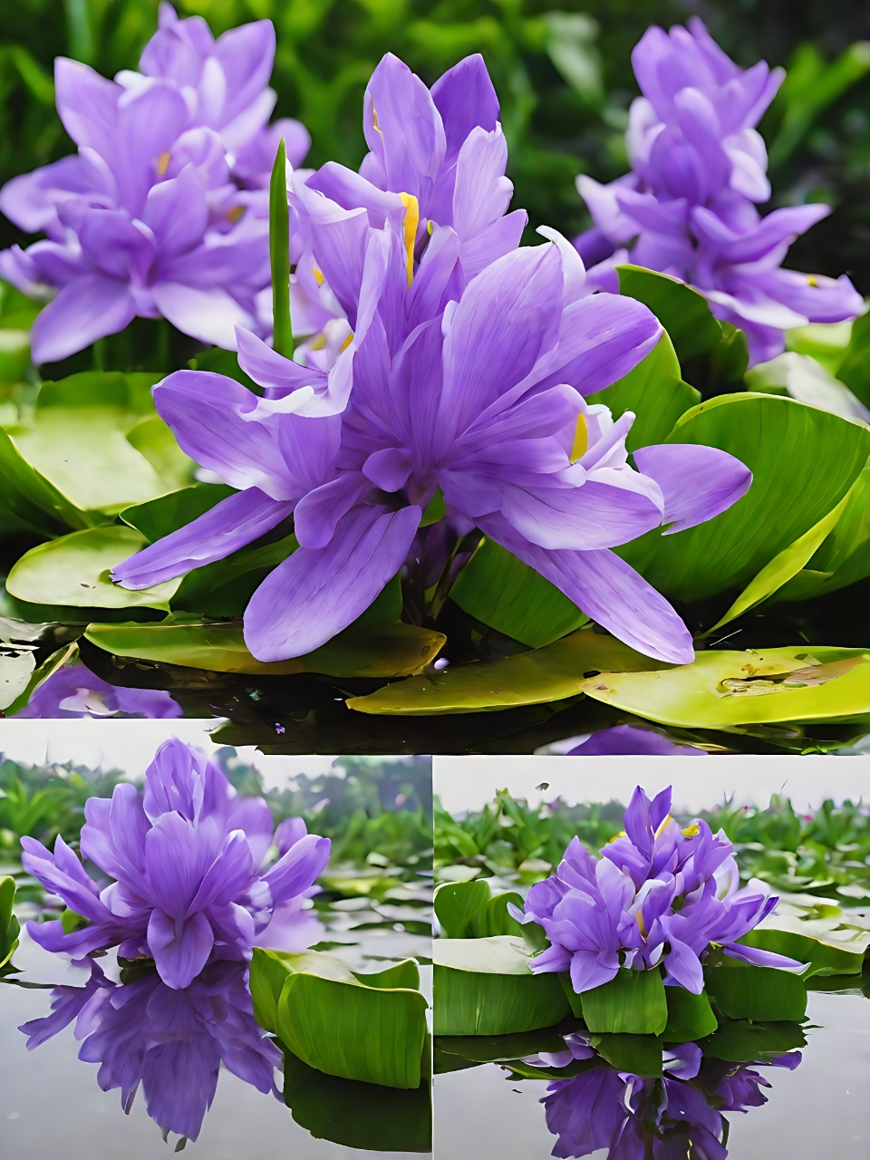 紫色的花朵在绿叶的衬托下,如梦似幻,美丽至极.