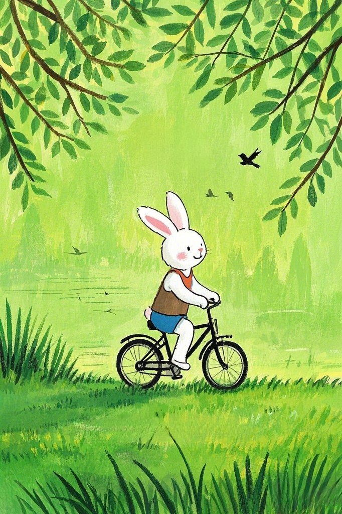 森林中快乐骑行♀的兔子#春日生活记录# #随手拍生活