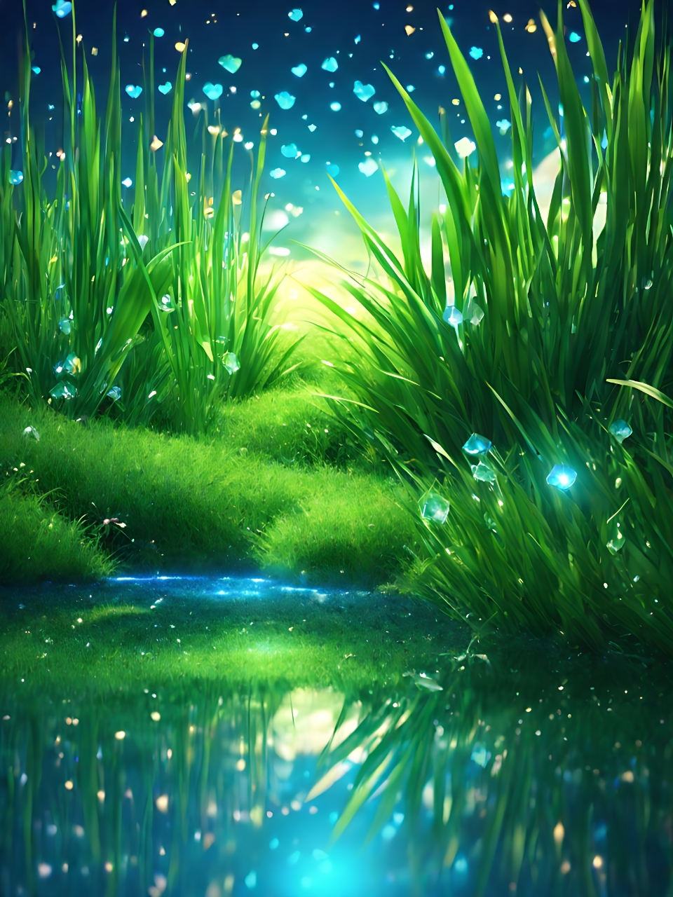 草原上的星空,繁星点点,如梦如幻.