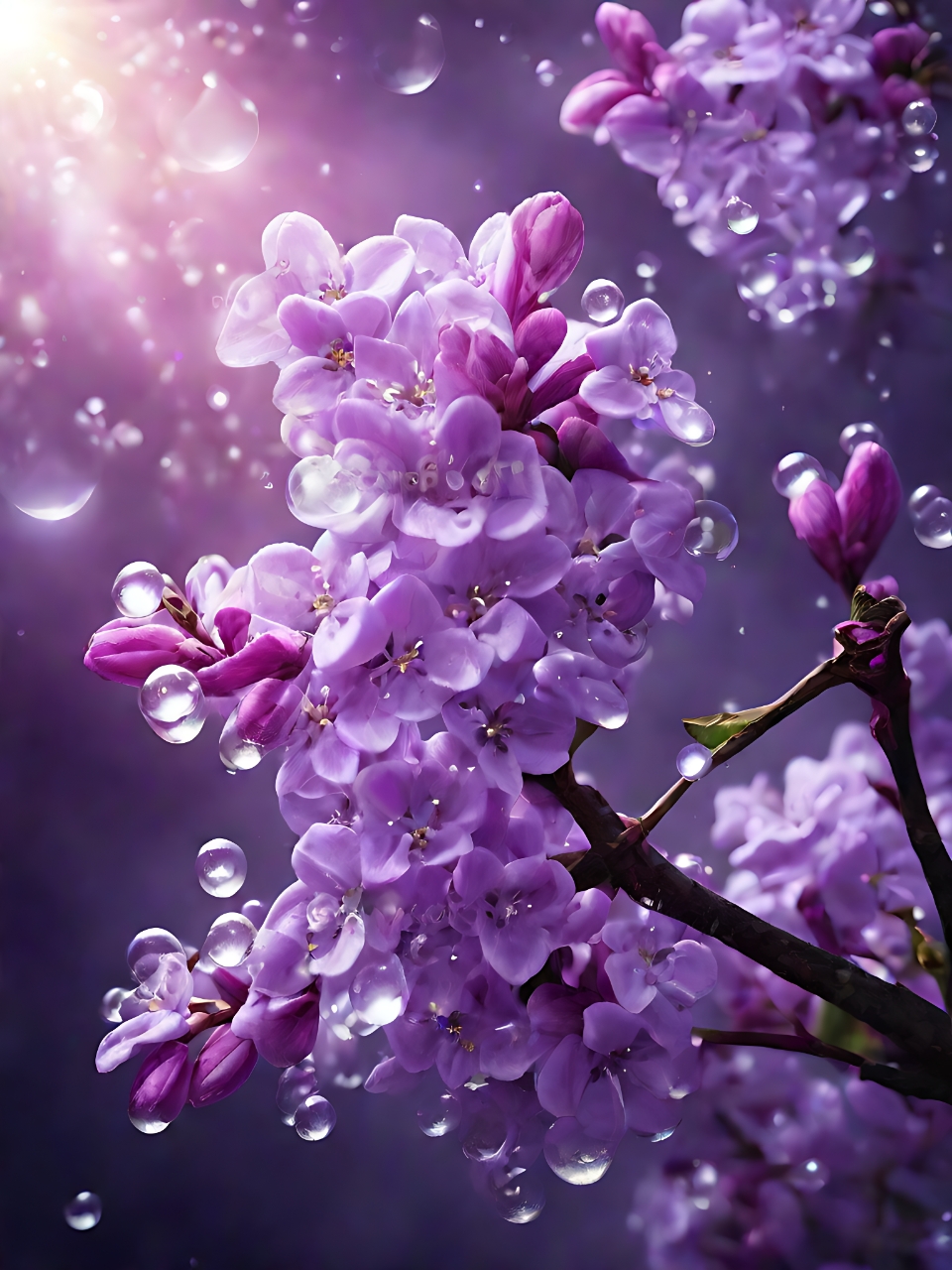 今天偶然看到了紫色的丁香花,想起了我们一起度过的时光.