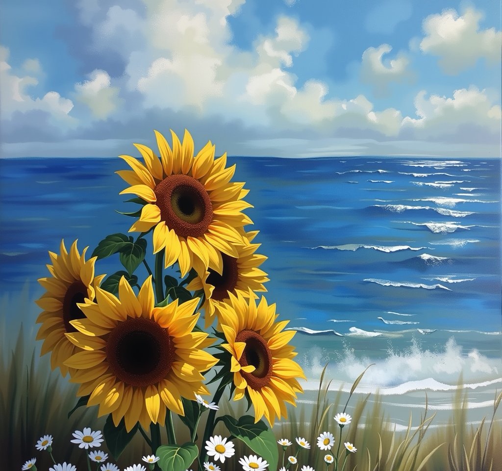 大海边的向日葵#治愈系风景
