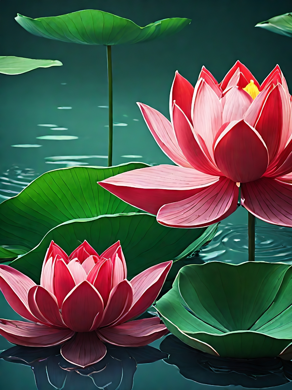 荷叶上的露珠,荷花下的鱼儿,这夏日的早晨如此美好.