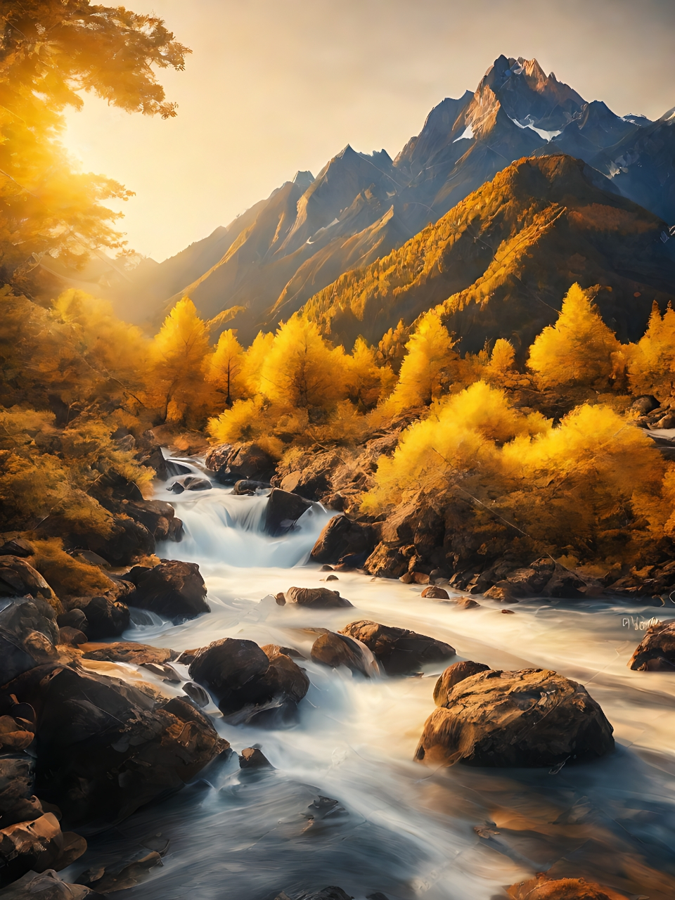 9015 河流清澈,蜿蜒前行,诉说着岁月的悠长.