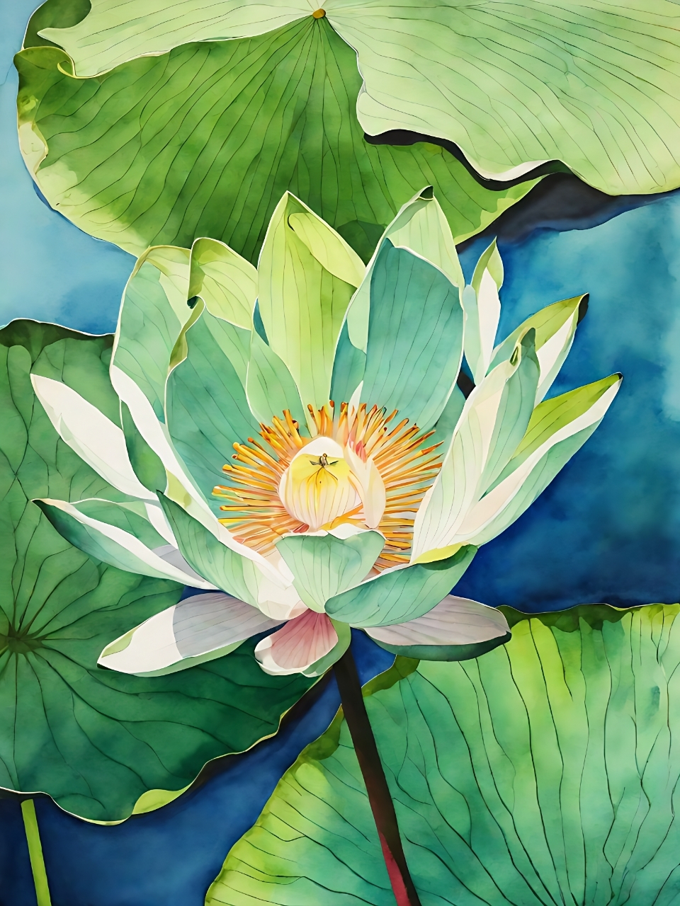 荷叶间的露珠晶莹剔透,仿佛是大自然的珍珠.