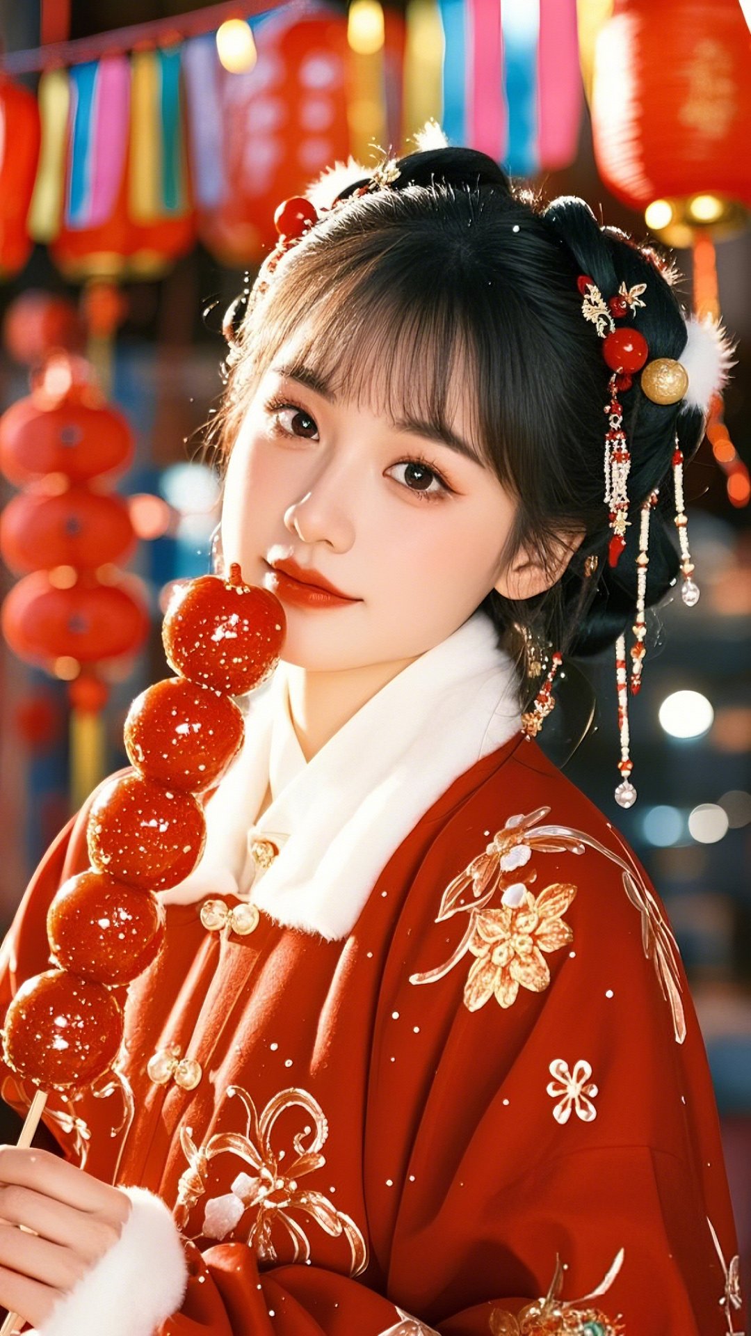 新年逛灯会,甜蜜滋味不可负,冰糖葫芦,我来啦!