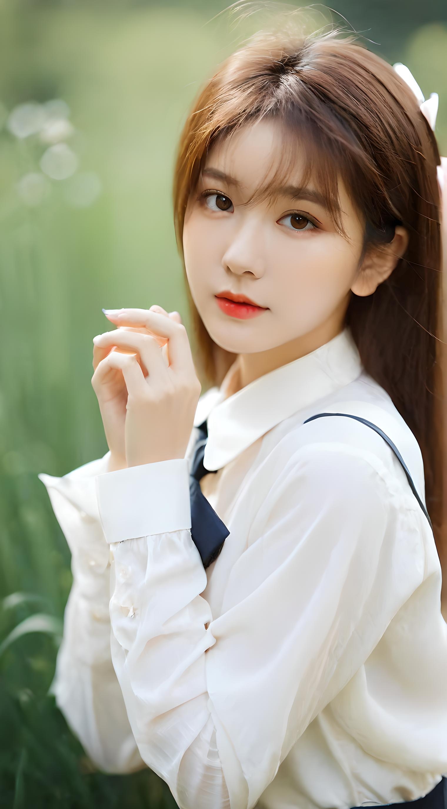 青春美少女,清新自然.