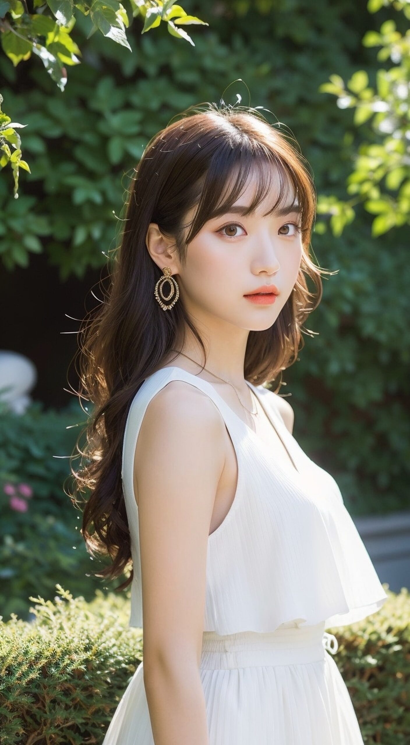 时尚甜美,气质优雅.  阳光下的她,青春如诗.