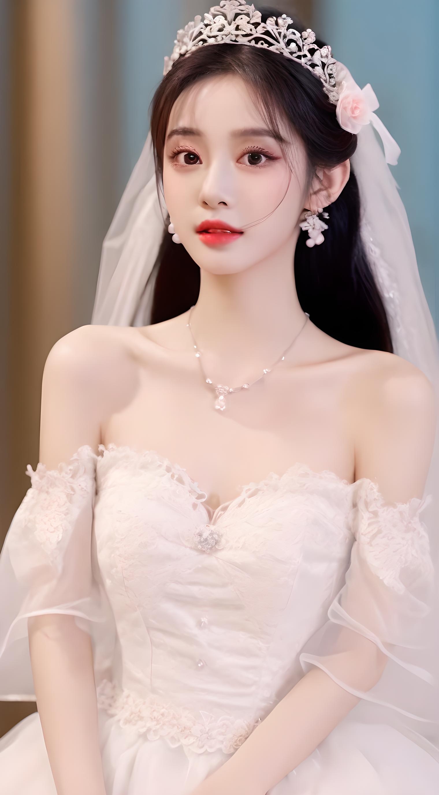 新娘婚纱,美丽动人  在生活的舞台上,我们都曾是那闪耀的主角.