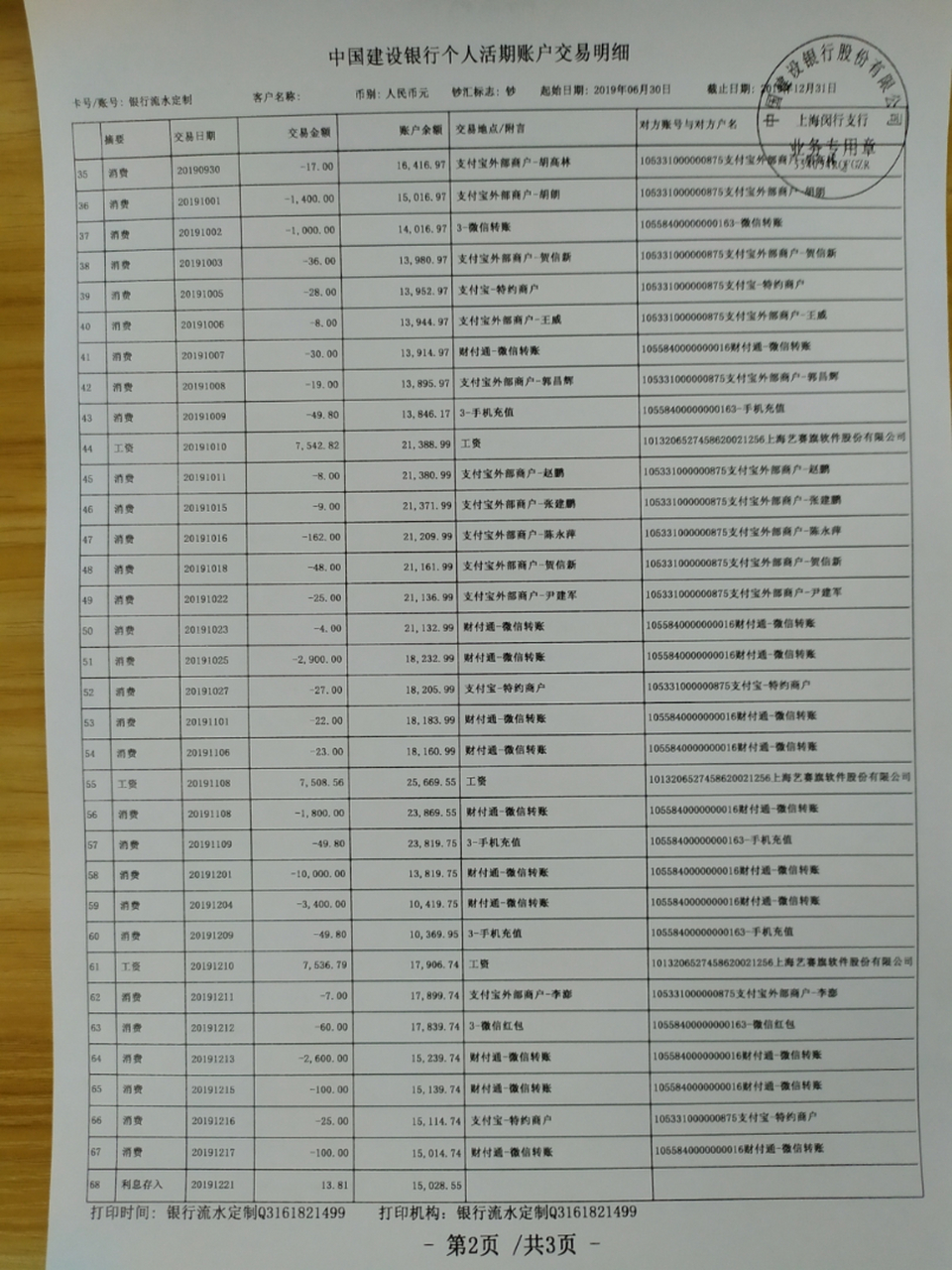 入职银行流水交流咨询欢迎讨论