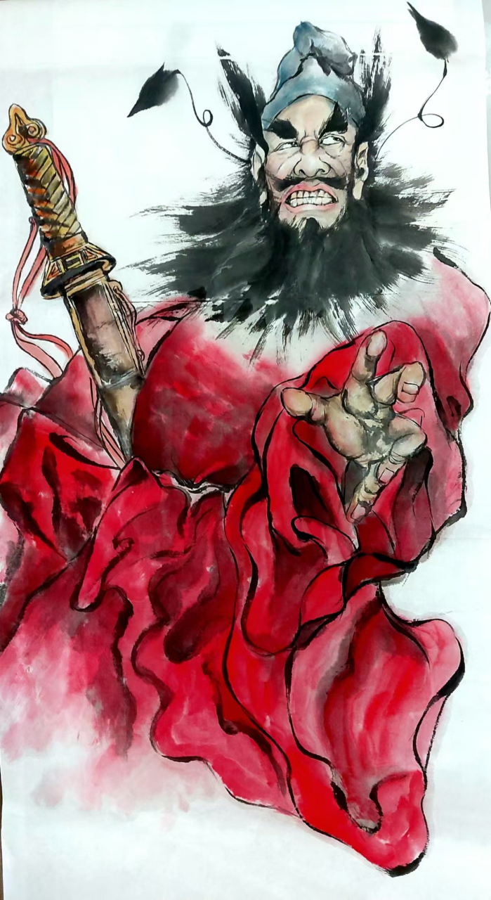 画家张斌钟馗作品 一九九三年毕业于河南大学美术系绘画专业,多年专注