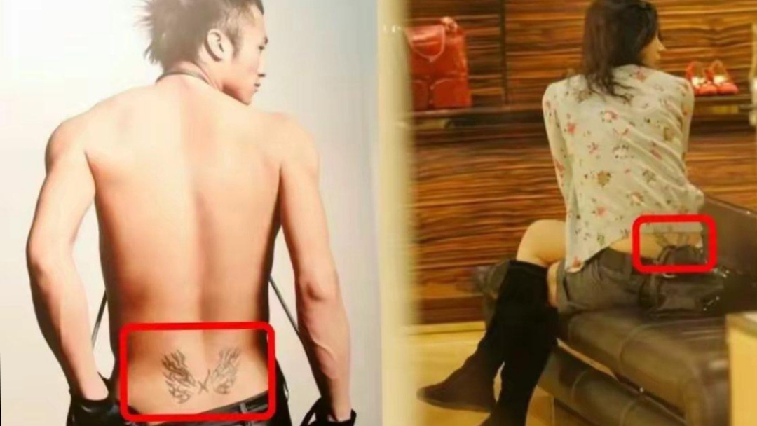 王菲和谢霆锋有情侣纹身,在后腰位置是比翼双飞的图案.