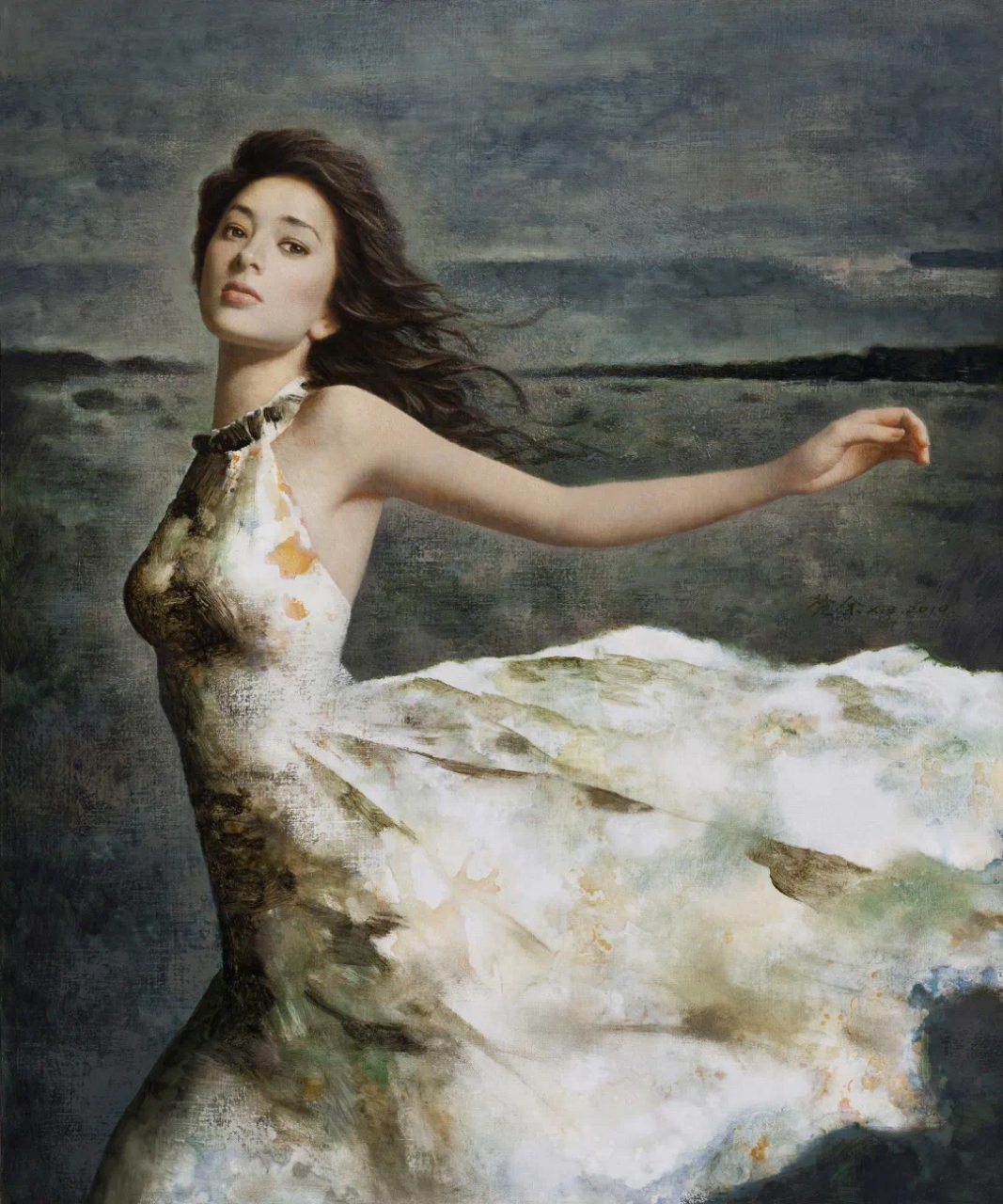 广州美院谢楚余教授美女作品欣赏#油画# #美术# #绘画