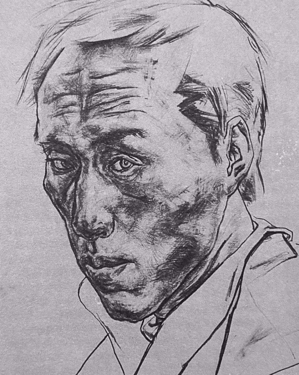 马保中先生素描欣赏,当年美术生临摹的对象#绘画# #艺术# #美术