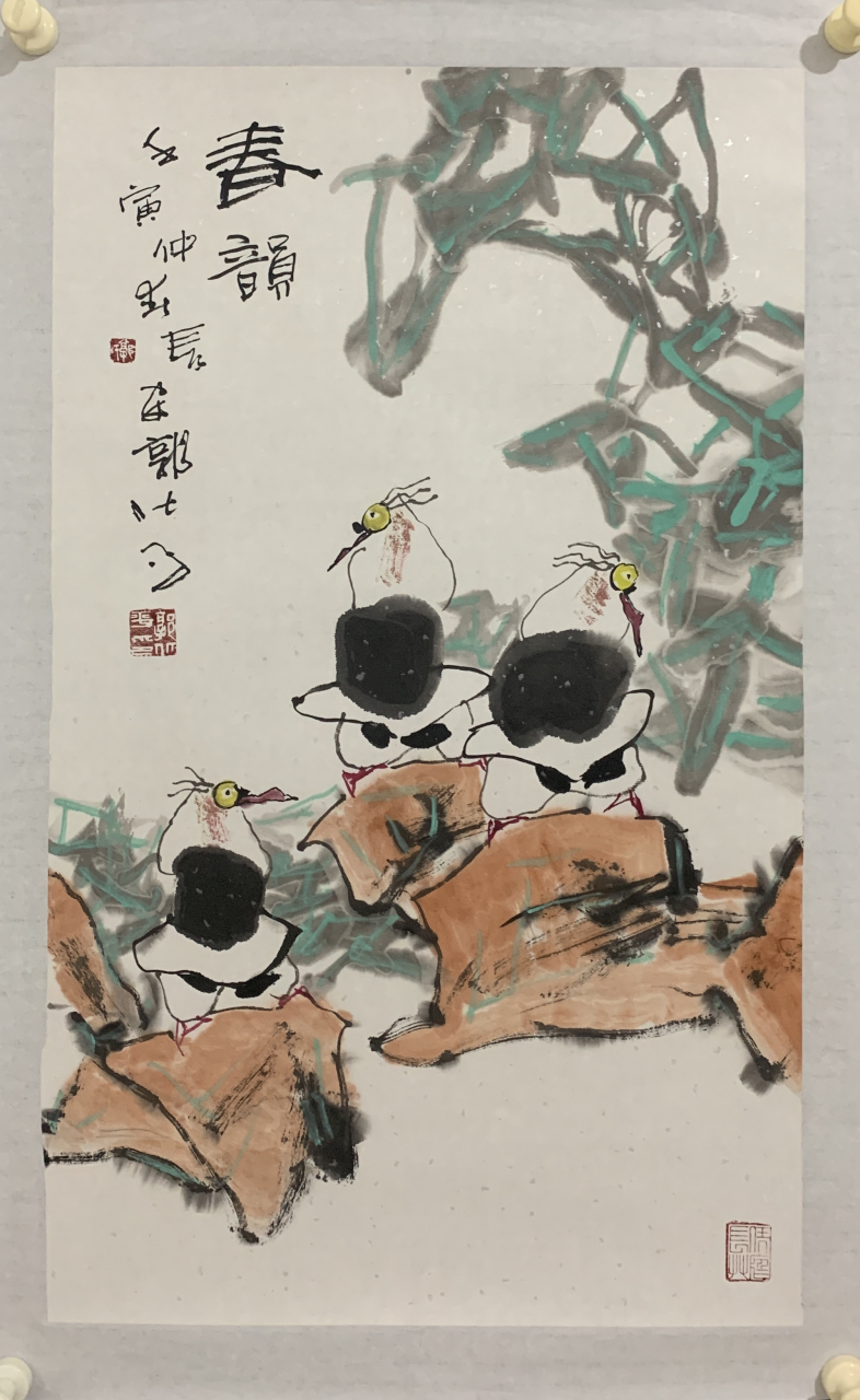西安美院副院长,博士生导师,教授郭北平先生国画花鸟作品欣赏#国画