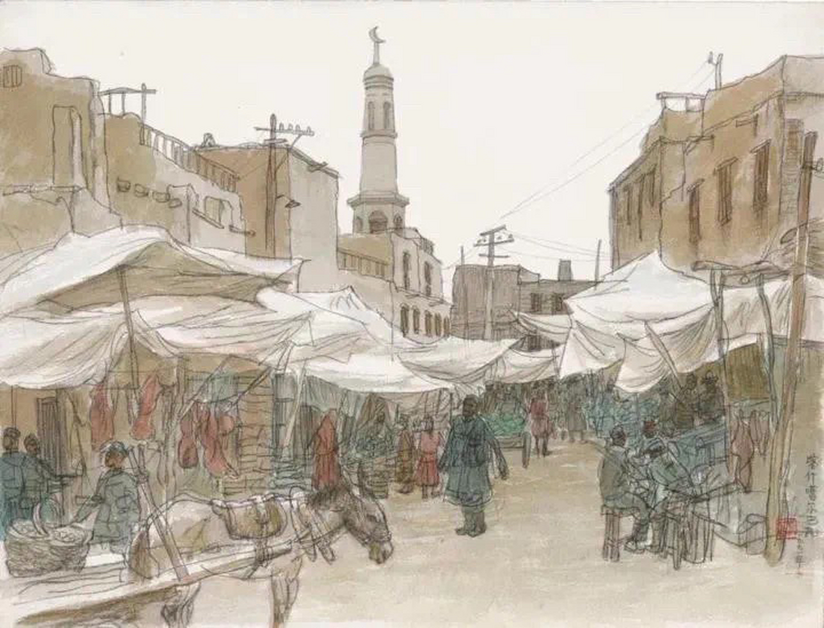 吴长江先生作品欣赏#国画# #艺术# #水彩