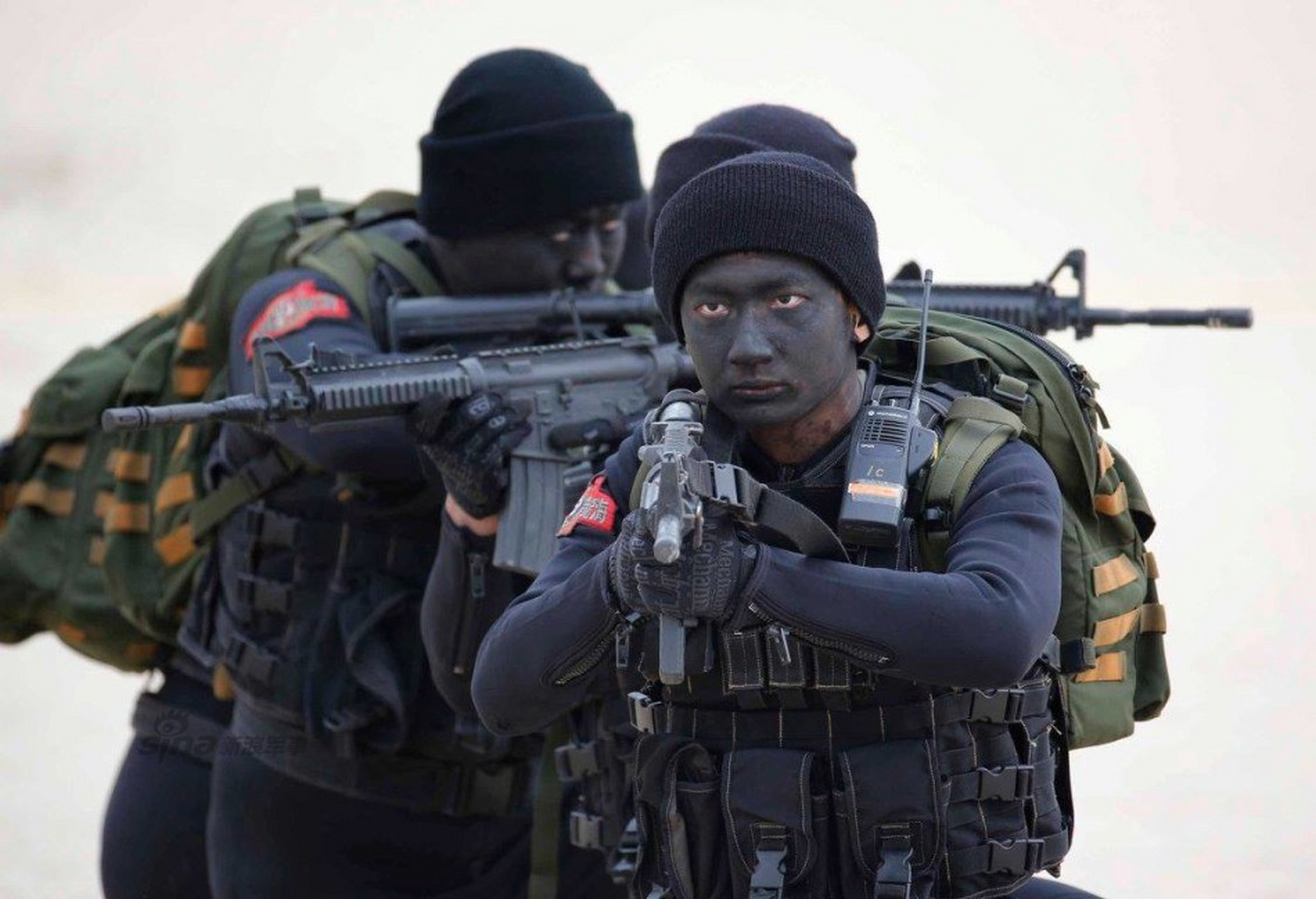 金门岛的两栖侦察营经常进行公开演练,科目包括操舟演练,格斗