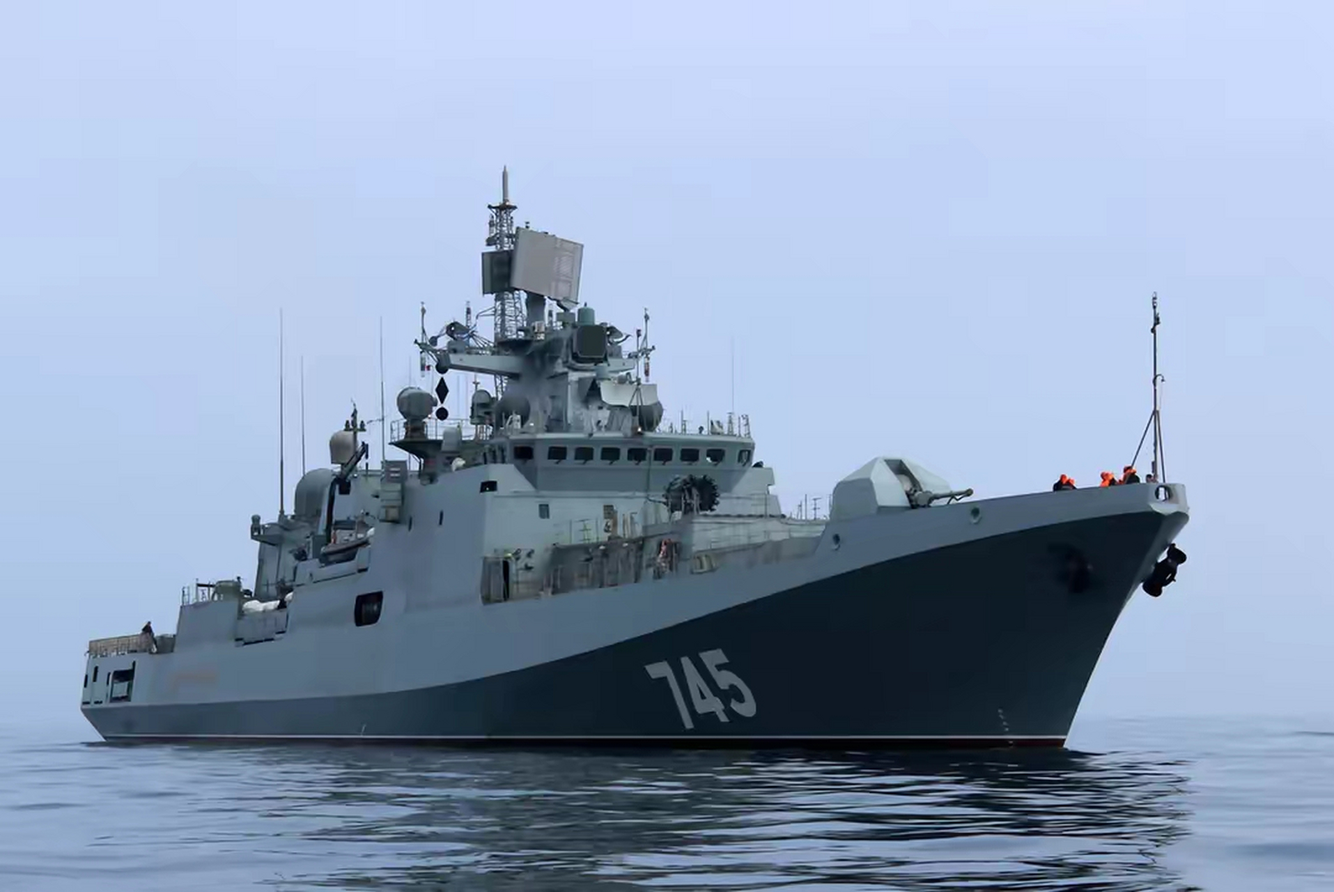 印度海军的"伟大"进步,11356型导弹护卫舰下水.