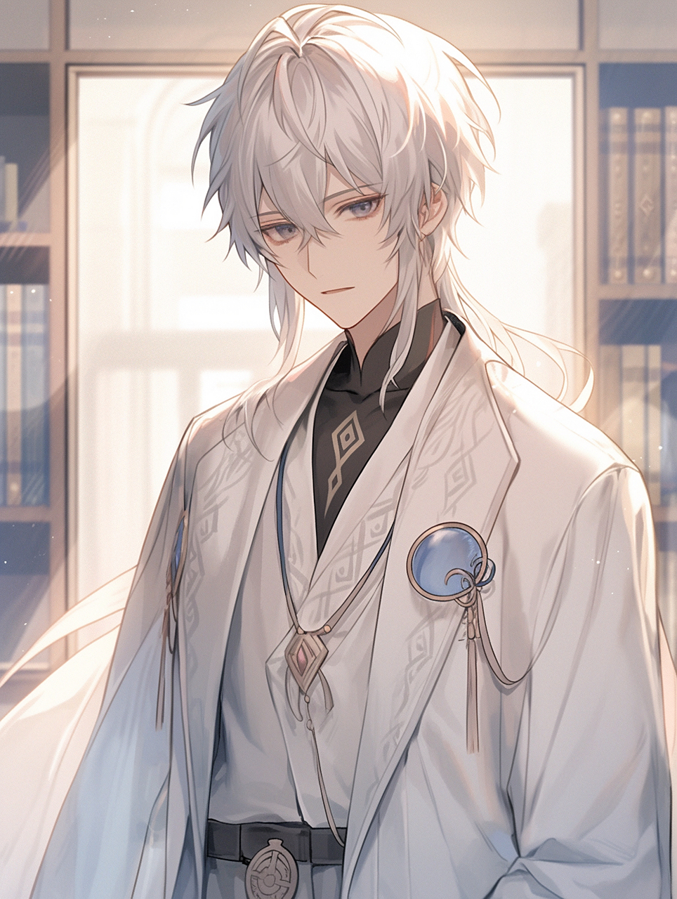 新手帮扶计划#白发如银,爱似雪.#ai共创计划# #二次元