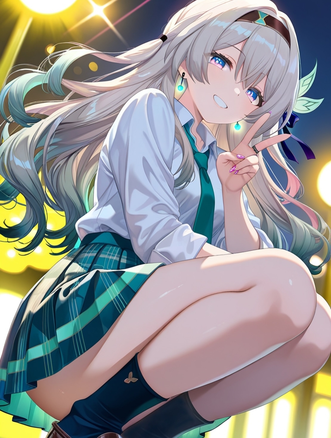 哇,这妹子好可爱,比心手势超萌的!