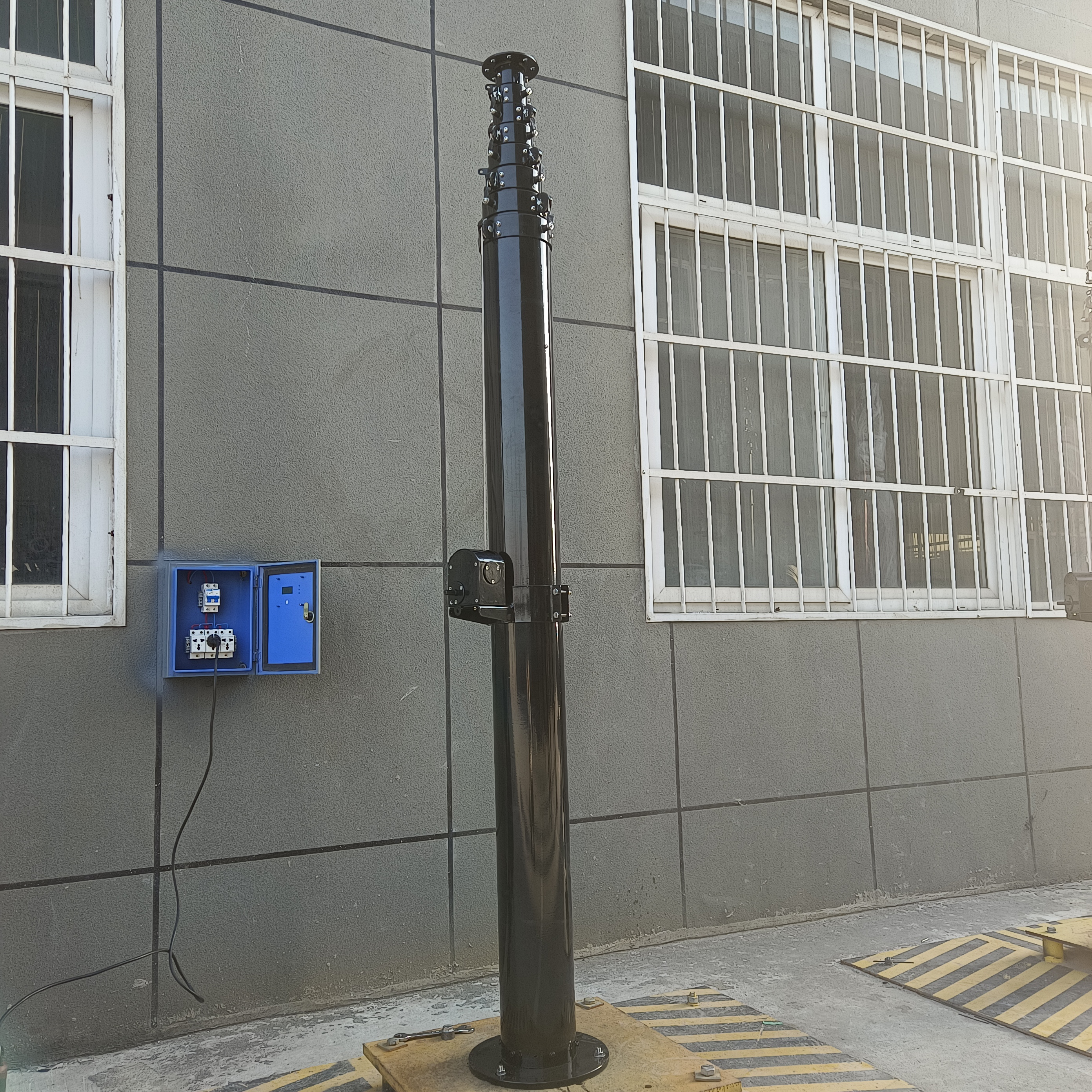 8米碳纤维升降杆避雷针 手动便携移动伸缩杆