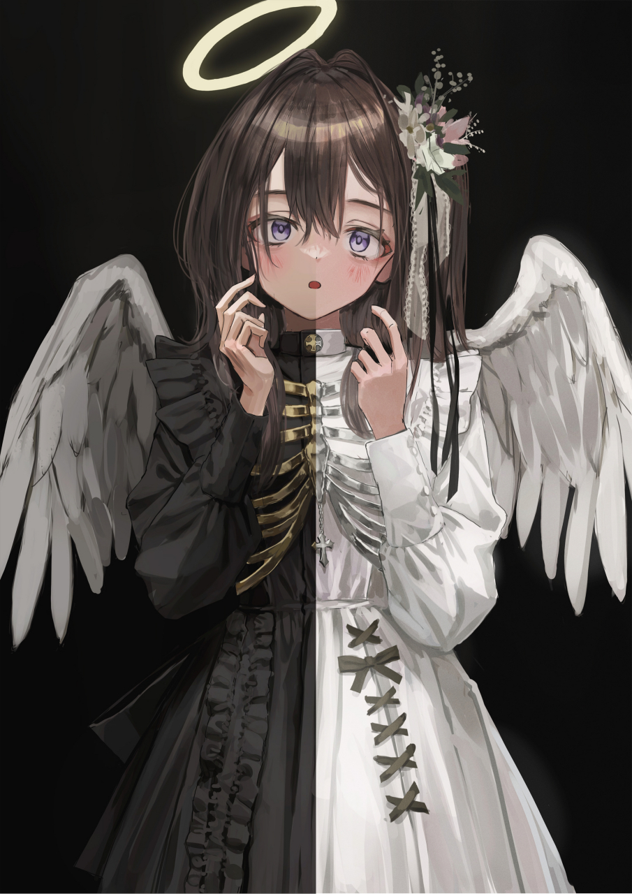 半黑半白#二次元