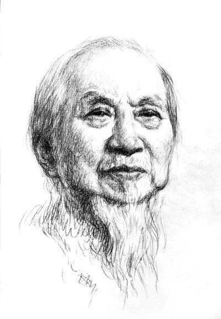 靳尚谊画文怀沙肖像