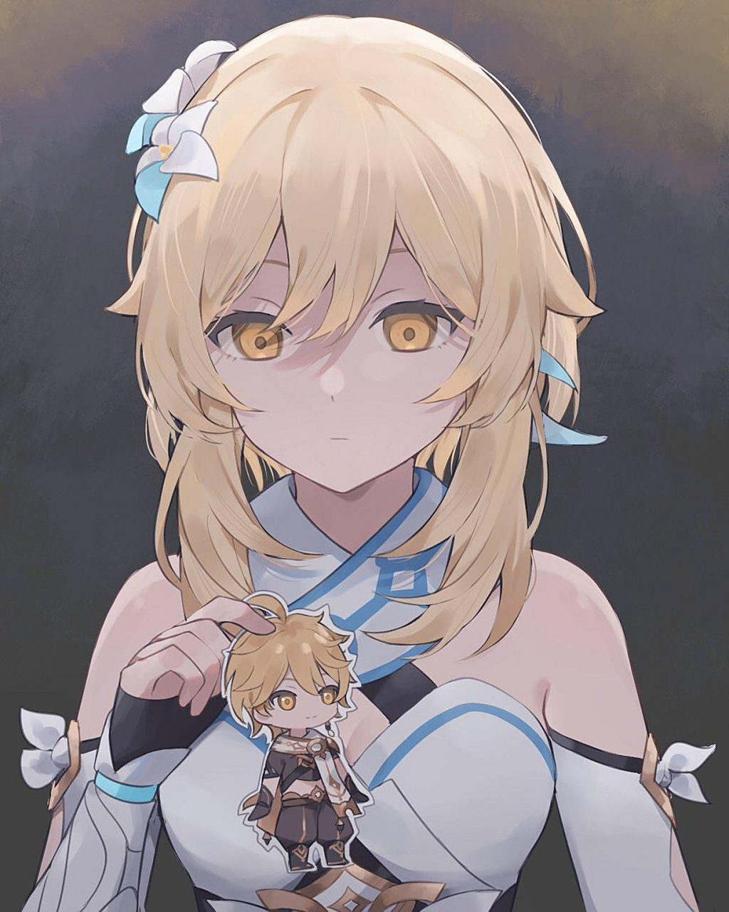 原神# 荧这表情?