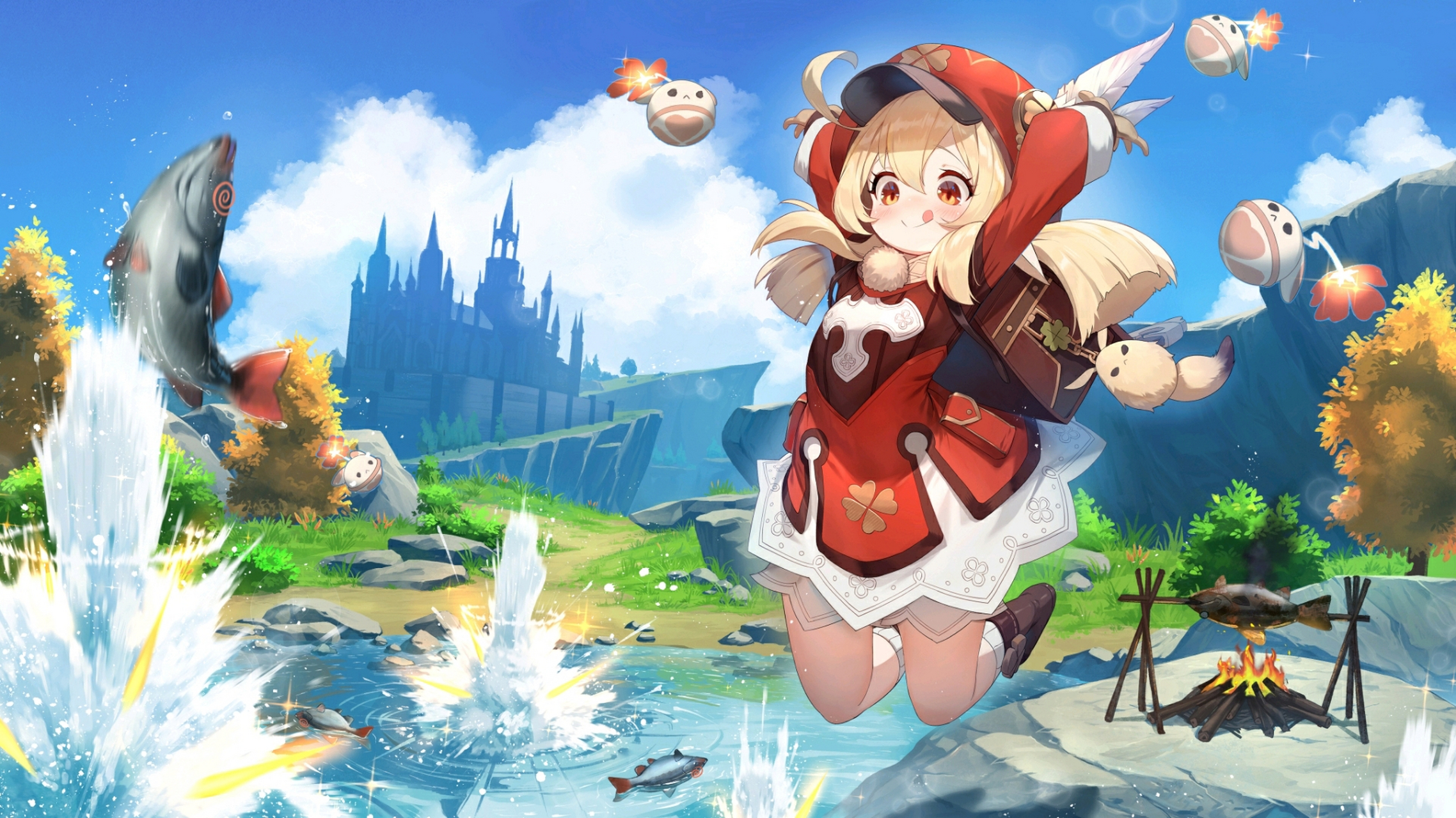 动漫壁纸# 可莉:和可莉一起炸鱼!