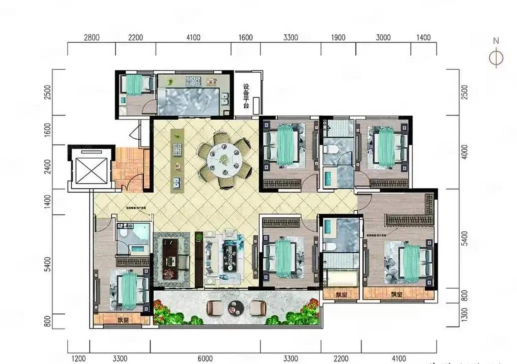 或许今天这个户型将告诉你答案,厨房旁设计了保姆房很贴心,三卫设计