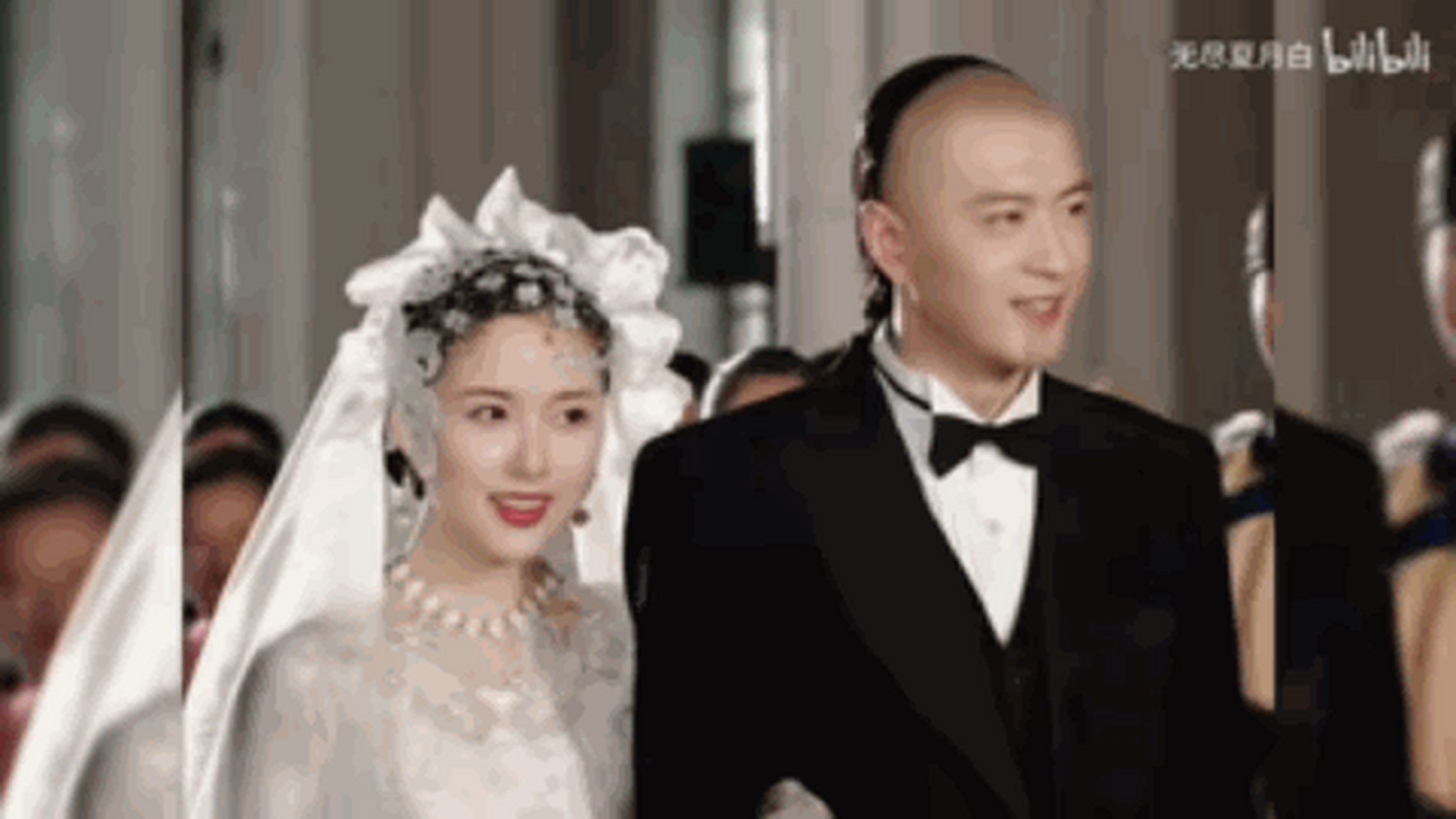 颜丹晨的民国婚纱造型真的美得发光!明眸善睐,不愧是最美嫦娥.