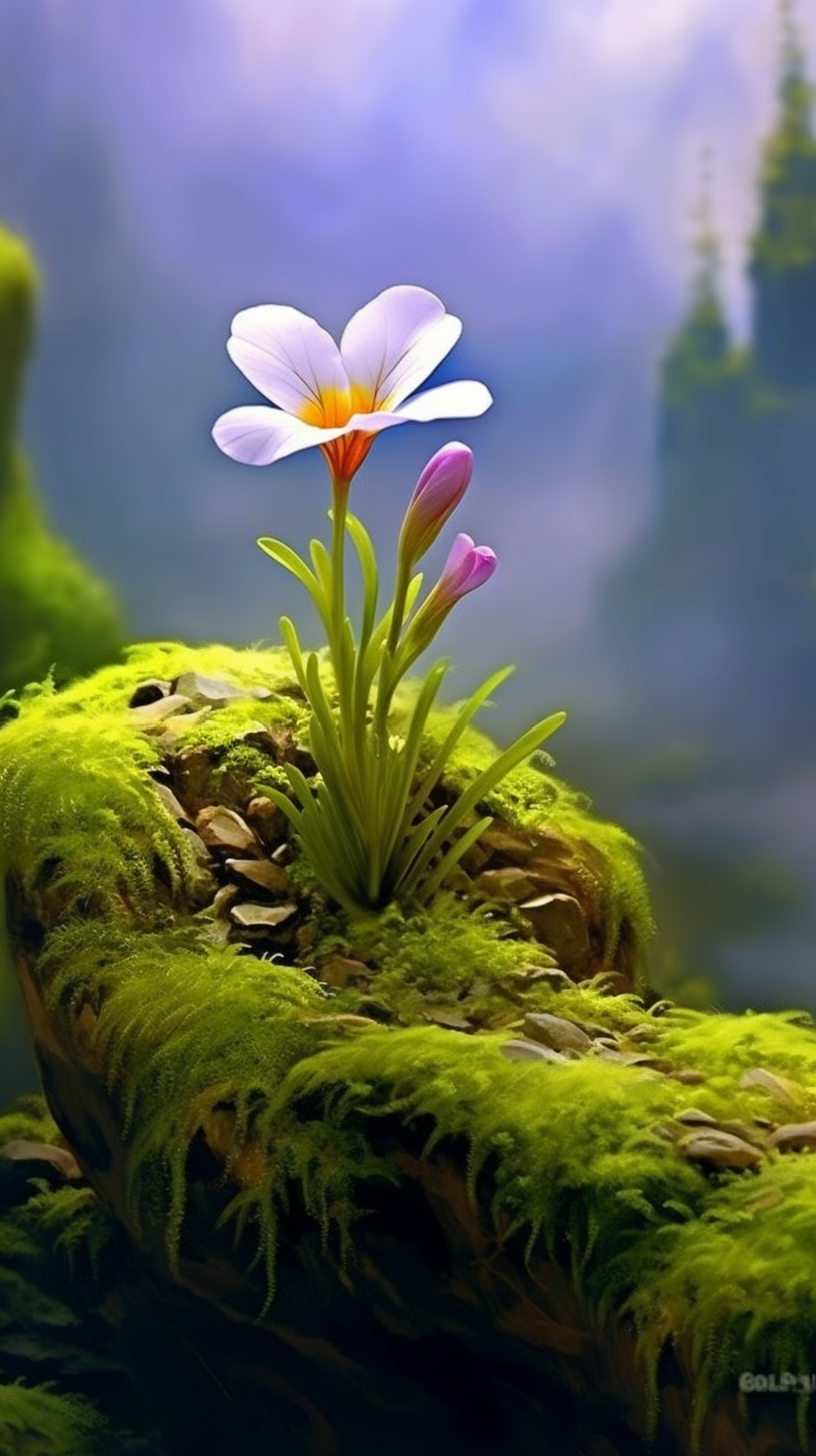 一朵紫色小花