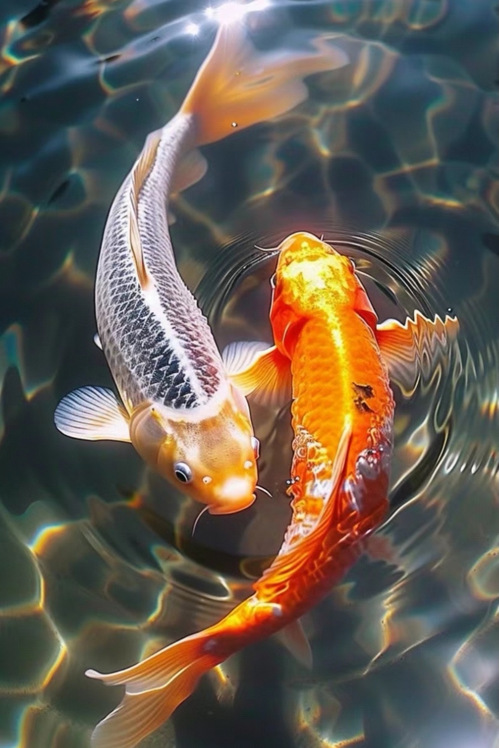 95奇妙的水中世界,两只斗鱼翩翩起舞!