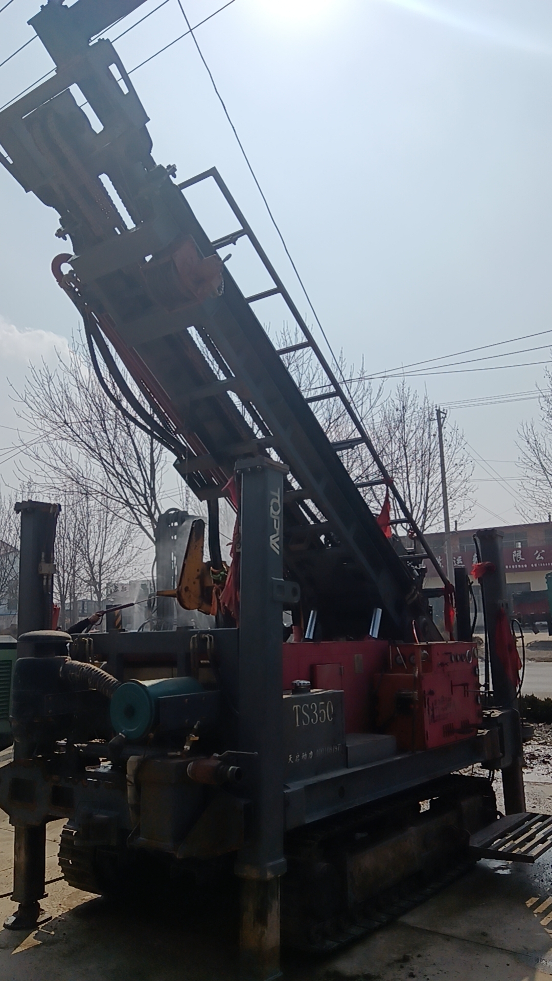 20年天启350钻机,6.6米塔架,一千多小时,原版原漆#打井机