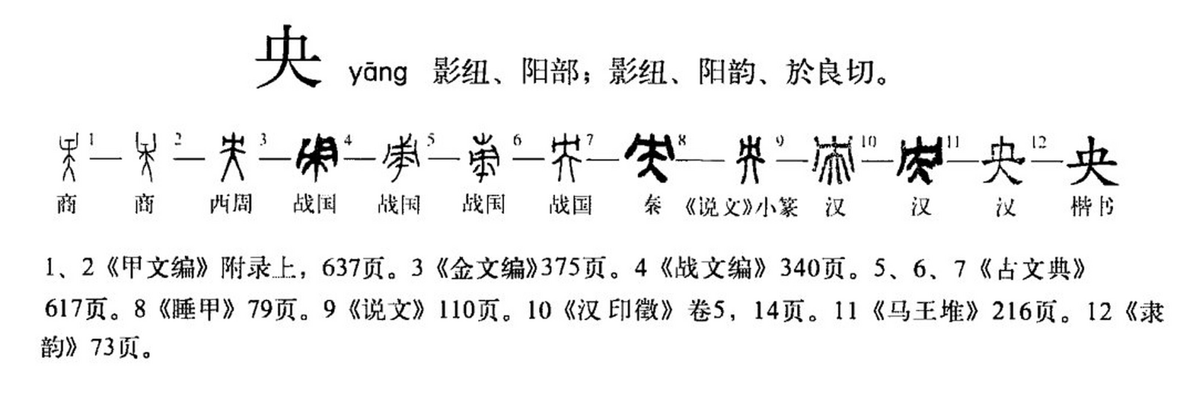 央甲骨文图片