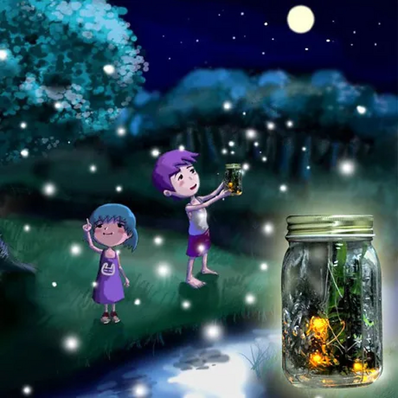 《萤火虫》  泰戈尔  小小流萤,在树林里,在黑沉沉暮色里,  你多么