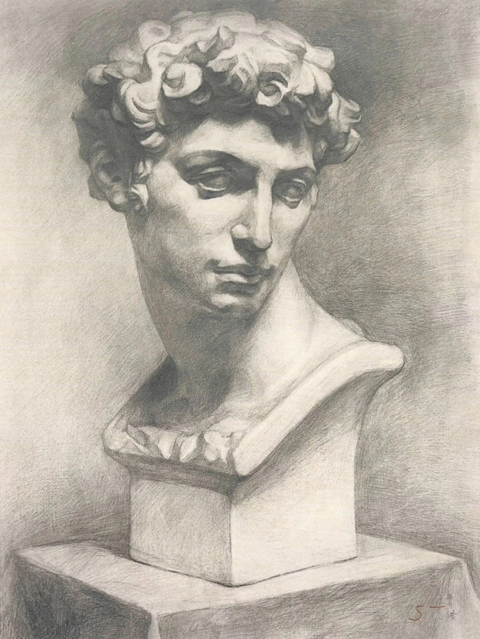 石膏像素描# #美院附中# #素描石膏像# #美术