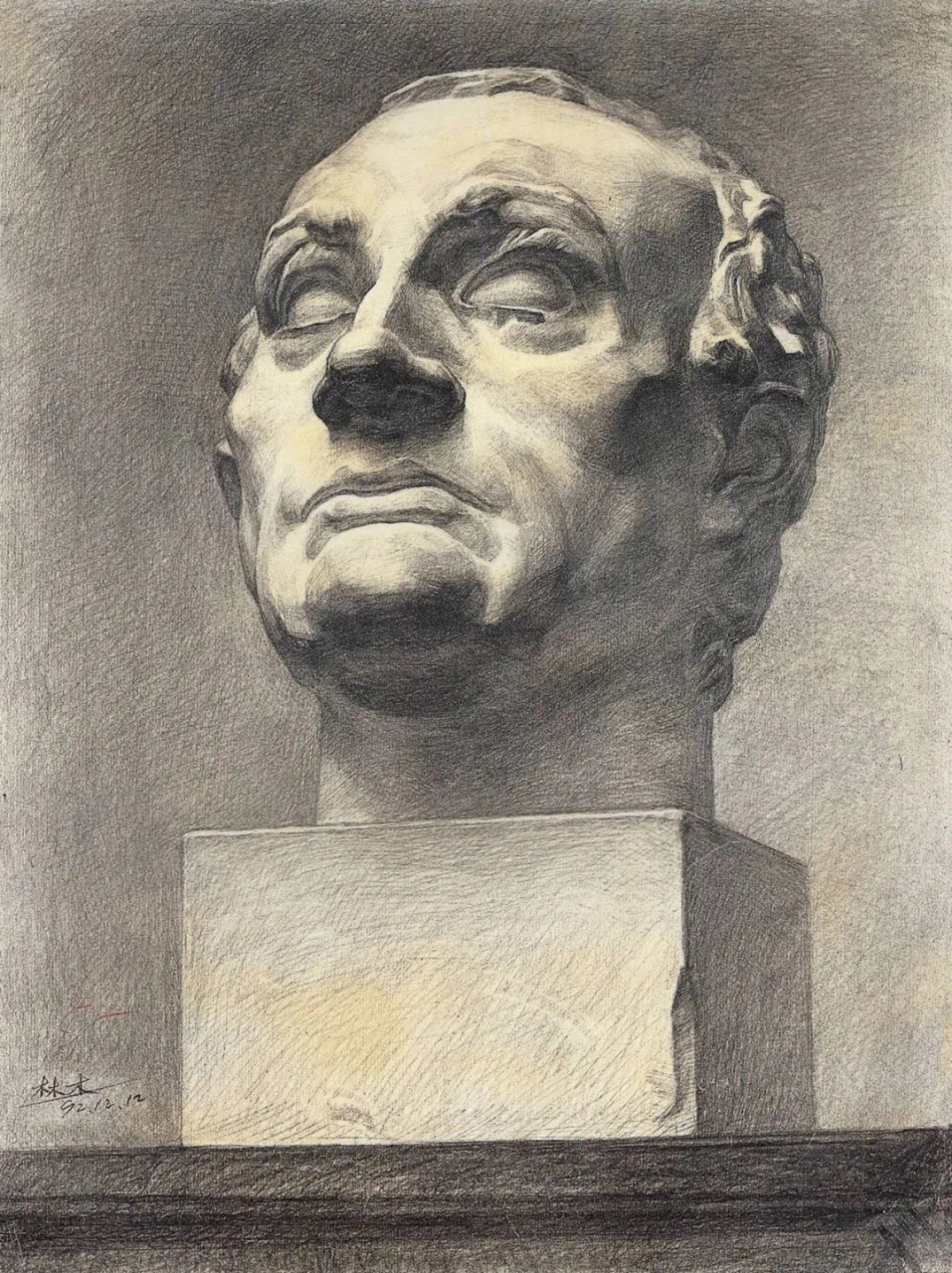 美院附中素描石膏像优秀作品欣赏 加塔梅拉塔是文艺复兴时期意大利