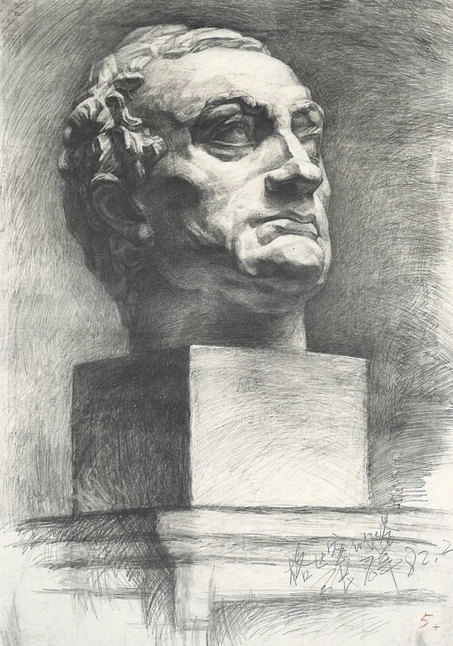 美院附中素描石膏像优秀作品欣赏 加塔梅拉塔是文艺复兴时期意大利