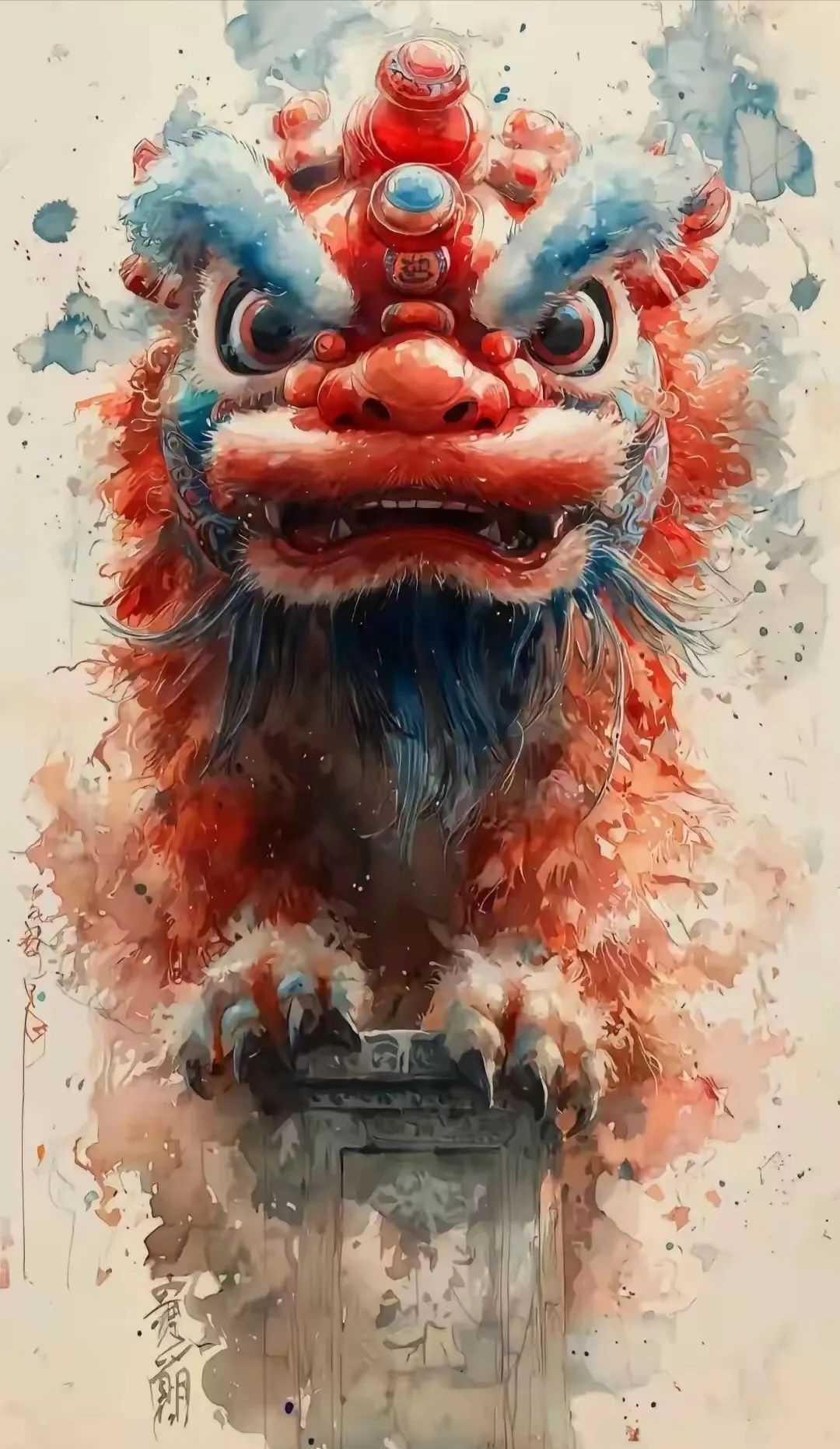 中国传统醒狮,可以屏保可以壁纸,吉祥如意!