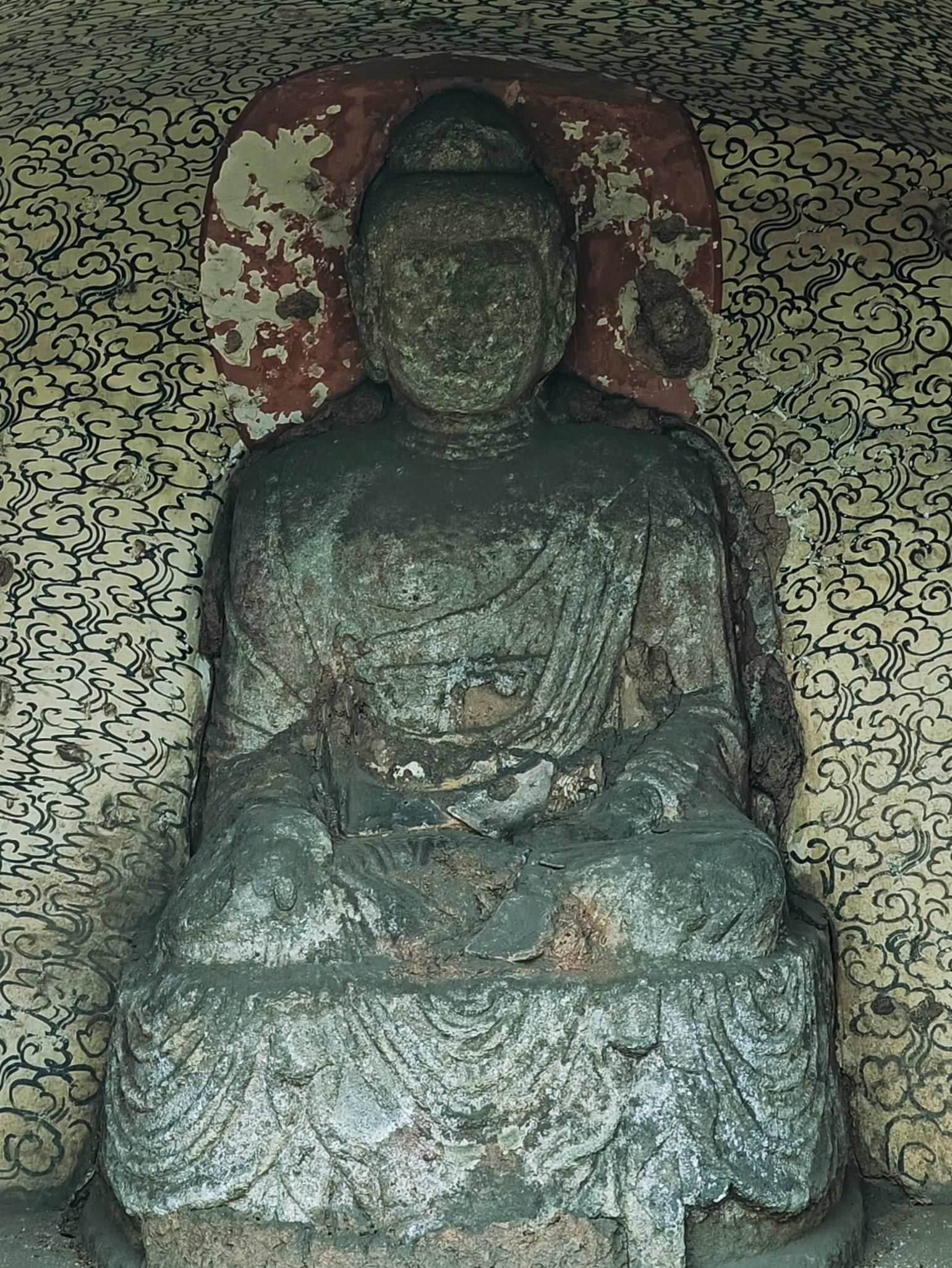 山西交城县竖石佛村摩崖造像(国八),又叫石佛寺石窟,这是我去过的第44