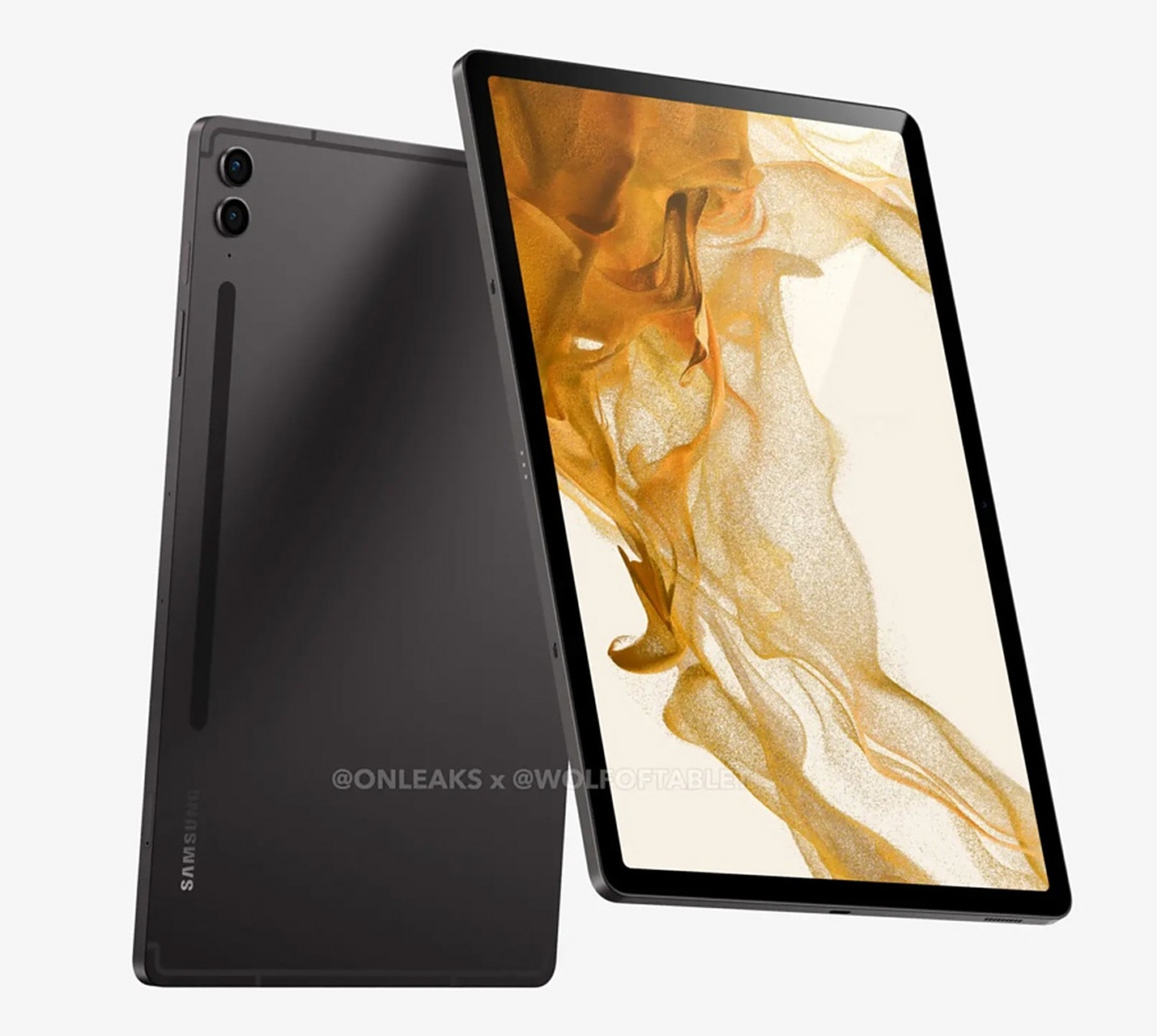 三星galaxy tab s9 fe  平板渲染图曝光.